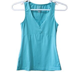 Merrell Aqua Blue Opti-Wick UPF 50+ Racerback Athletic Tank Top XS Hiking Trails